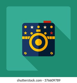 Flat modern design with shadow Icon camera