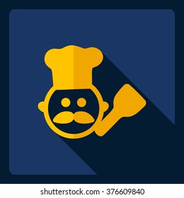 Flat modern design with shadow  Icon cook