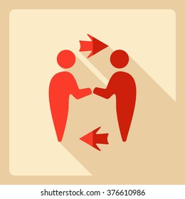 Flat modern design with shadow  Icon business