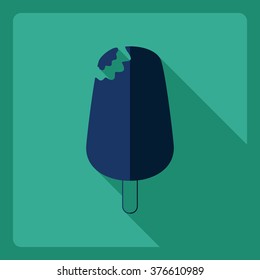 Flat modern design with shadow  Icon ice cream