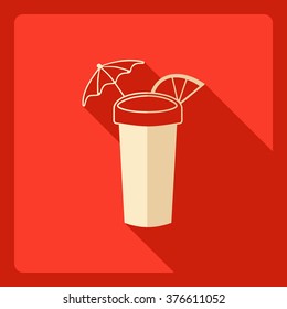 Flat modern design with shadow  Icon lemonade