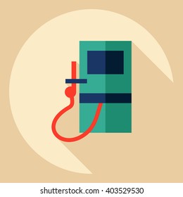 Flat modern design with shadow  Icon gas station