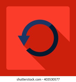 Flat modern design with shadow Icon  arrow