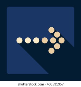 Flat modern design with shadow Icon  arrow
