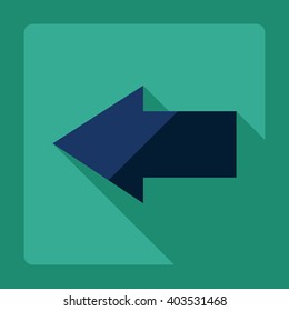 Flat modern design with shadow Icon  arrow