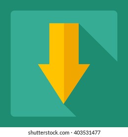 Flat modern design with shadow Icon  arrow
