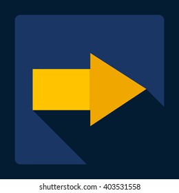 Flat modern design with shadow Icon  arrow