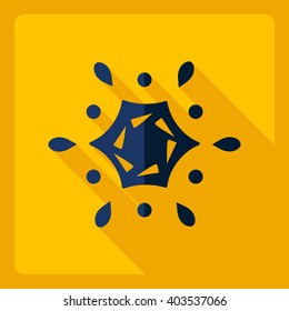 Flat modern design with shadow  Icon snowflake