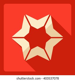 Flat modern design with shadow  Icon snowflake