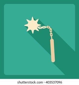 Flat modern design with shadow  Icon mace