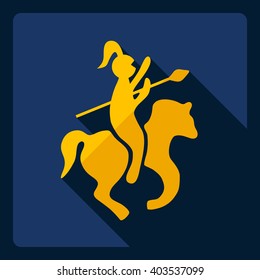 Flat modern design with shadow  Icon medieval