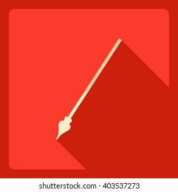 Flat modern design with shadow  Icon spear