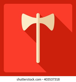 Flat modern design with shadow  Icon battle Axe