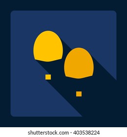 Flat modern design with shadow Icon  trail boot