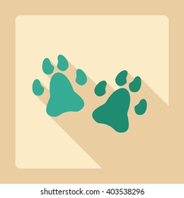 Flat modern design with shadow Icon  trace