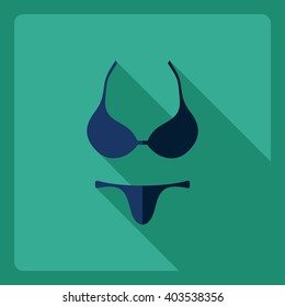 Flat modern design with shadow  Icon Sexy Lingerie