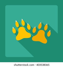 Flat modern design with shadow Icon  trace