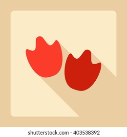 Flat modern design with shadow Icon  trace