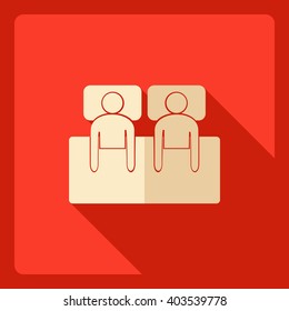 Flat modern design with shadow  Icon couple