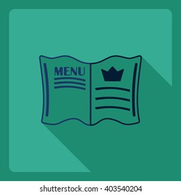 Flat modern design with shadow  Icon menu