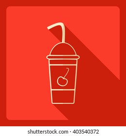 Flat modern design with shadow  Icon lemonade
