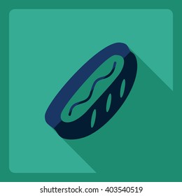 Flat modern design with shadow  Icon hot dog