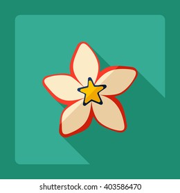 Flat modern design with shadow Icon  flower