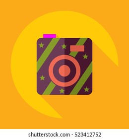 Flat modern design with shadow Icon camera
