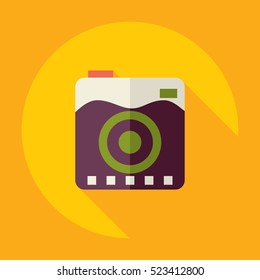 Flat modern design with shadow Icon camera
