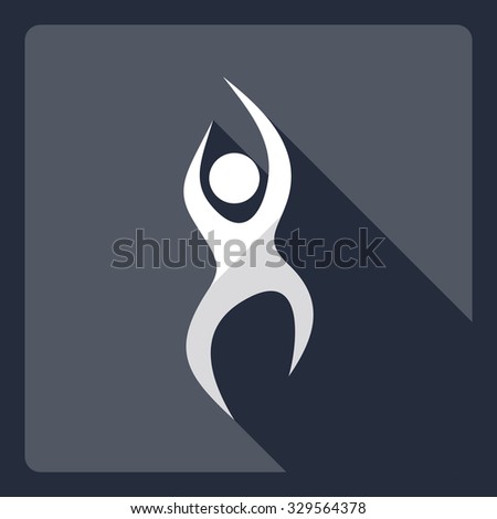 Flat modern design with shadow  Icon stick figure 