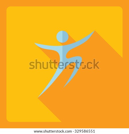Flat modern design with shadow  Icon stick figure 