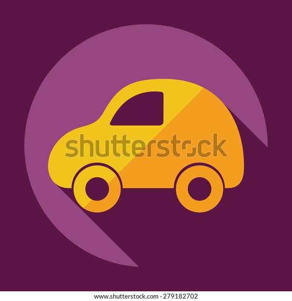 Flat modern design\
with shadow icon car