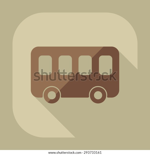 Flat modern design\
with shadow icon bus