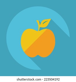 Flat modern design with shadow icons for web design and mobile applications, SEO. search Engine Optimization: apple