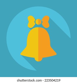 Flat modern design with shadow icons for web design and mobile applications, SEO. search Engine Optimization: bell