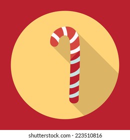 Flat modern design with shadow icons for web design and mobile applications, SEO. search Engine Optimization: candy cane