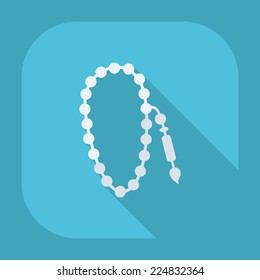 Flat modern design with shadow icons for web design and mobile applications, SEO. search Engine Optimization: Muslim rosary