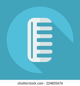 Flat modern design with shadow icons for web design and mobile applications, SEO. search Engine Optimization: hairbrush, comb