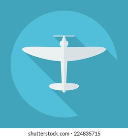 Flat modern design with shadow icons for web design and mobile applications, SEO. search Engine Optimization: aircraft