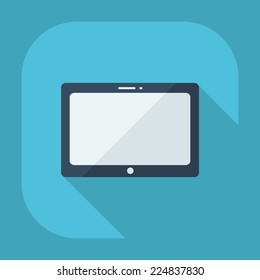 Flat modern design with shadow icons for web design and mobile applications, SEO. search Engine Optimization: communicator, tablet