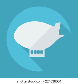 Flat modern design with shadow icons for web design and mobile applications, SEO. search Engine Optimization: airship