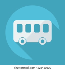 Flat modern design with shadow icons for web design and mobile applications, SEO. search Engine Optimization: bus