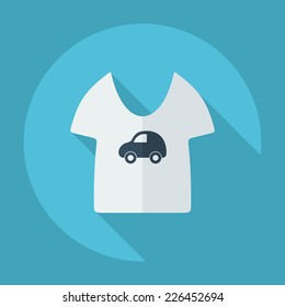 Flat modern design with shadow icons for web design and mobile applications, SEO. search Engine Optimization: children's T-shirt