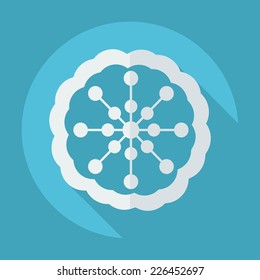 Flat modern design with shadow icons for web design and mobile applications, SEO. search Engine Optimization: flower icon