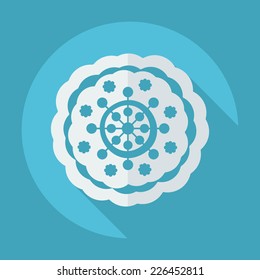 Flat modern design with shadow icons for web design and mobile applications, SEO. search Engine Optimization: flower icon
