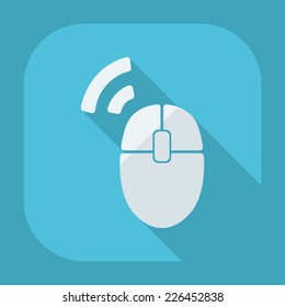 Flat modern design with shadow icons for web design and mobile applications, SEO. search Engine Optimization: computer Mouse