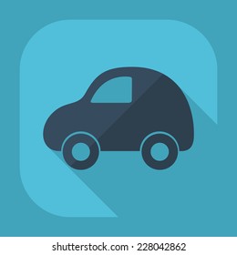 Flat modern design with shadow icons for web design and mobile applications, SEO. search Working Optimization: toy car