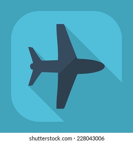 Flat modern design with shadow icons for web design and mobile applications, SEO. search Working Optimization: aircraft