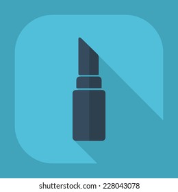 Flat modern design with shadow icons for web design and mobile applications, SEO. search Working Optimization: lipstick