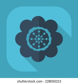 Flat modern design with shadow icons for web design and mobile applications, SEO. search Working Optimization: flower icon